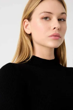 Camisola Canelada Gola Alta