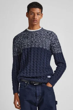 Camisola Color Block Malha Trancada