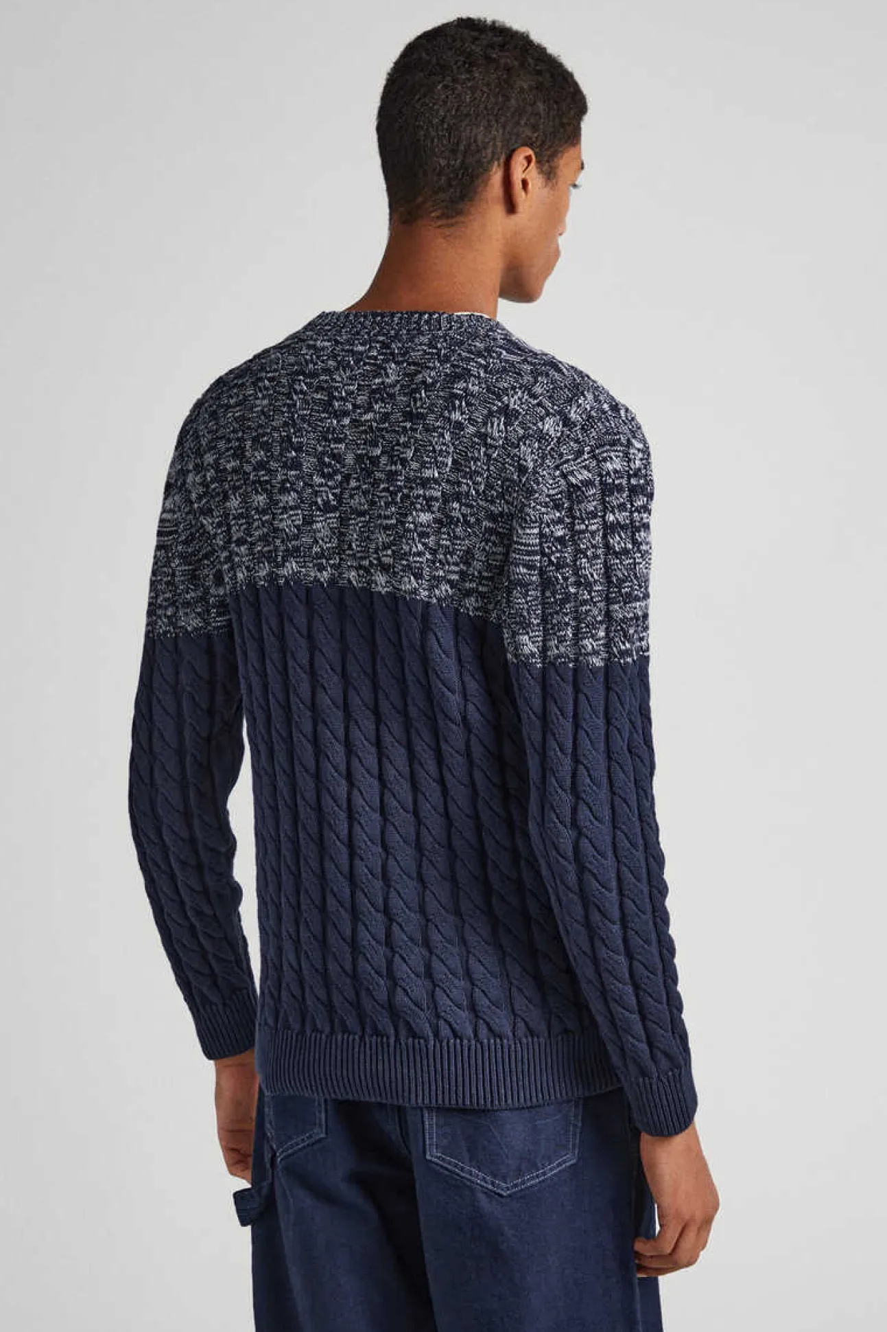 Camisola Color Block Malha Trancada