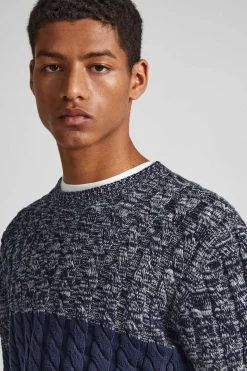 Camisola Color Block Malha Trancada