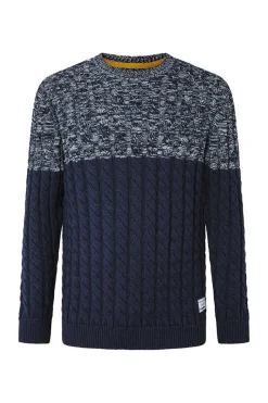 Camisola Color Block Malha Trancada