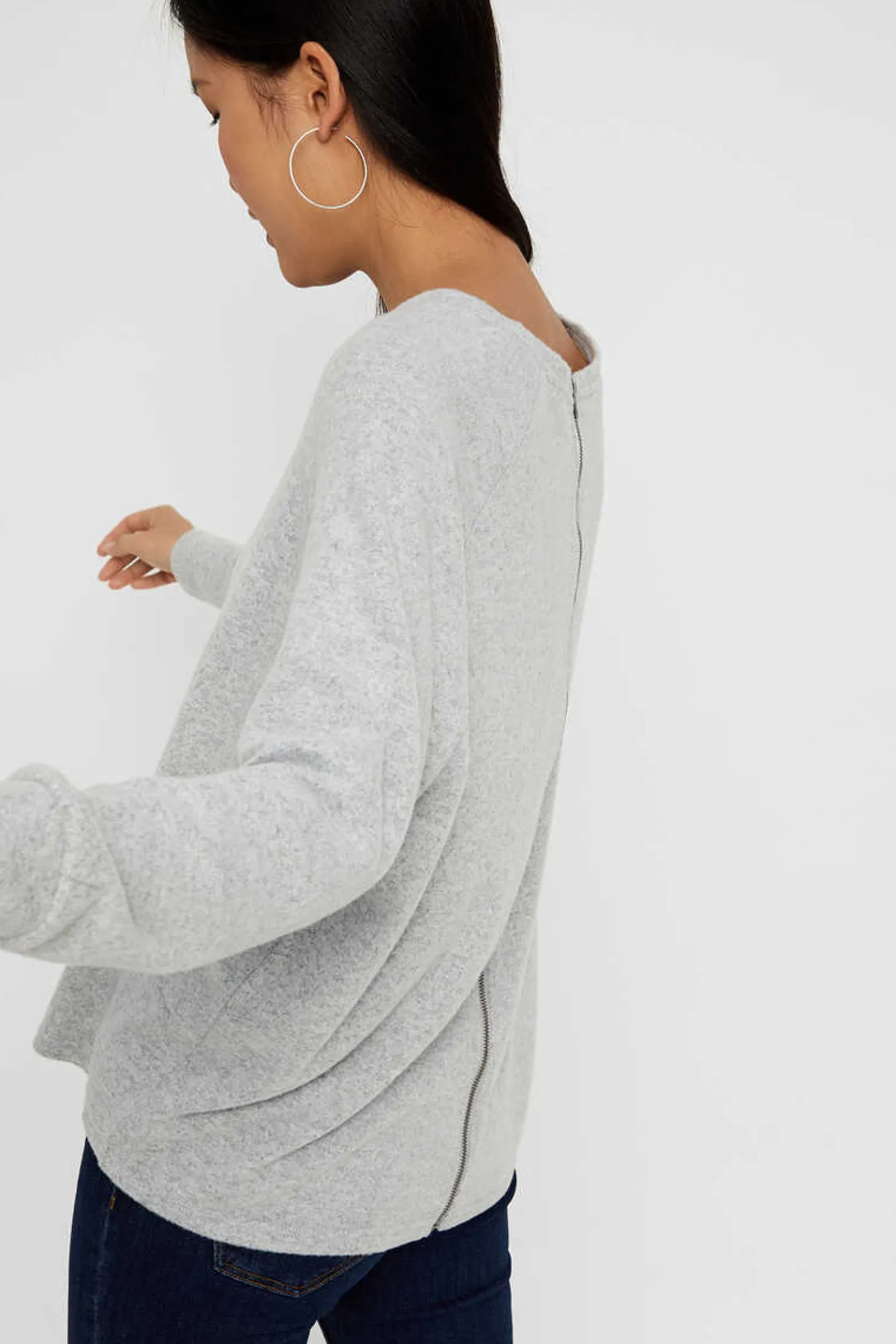 Camisola Com Fecho-Eclair Traseiro