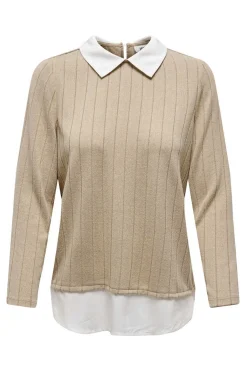 Camisola Com Gola De Camisa