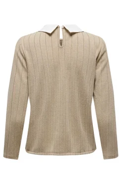 Camisola Com Gola De Camisa