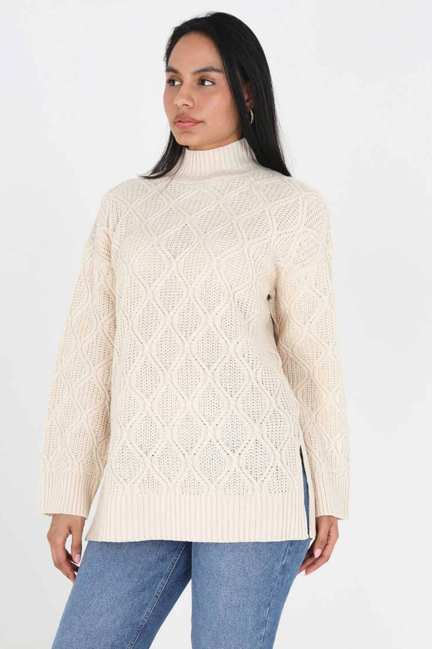 Camisola Com Oitos E Gola Alta