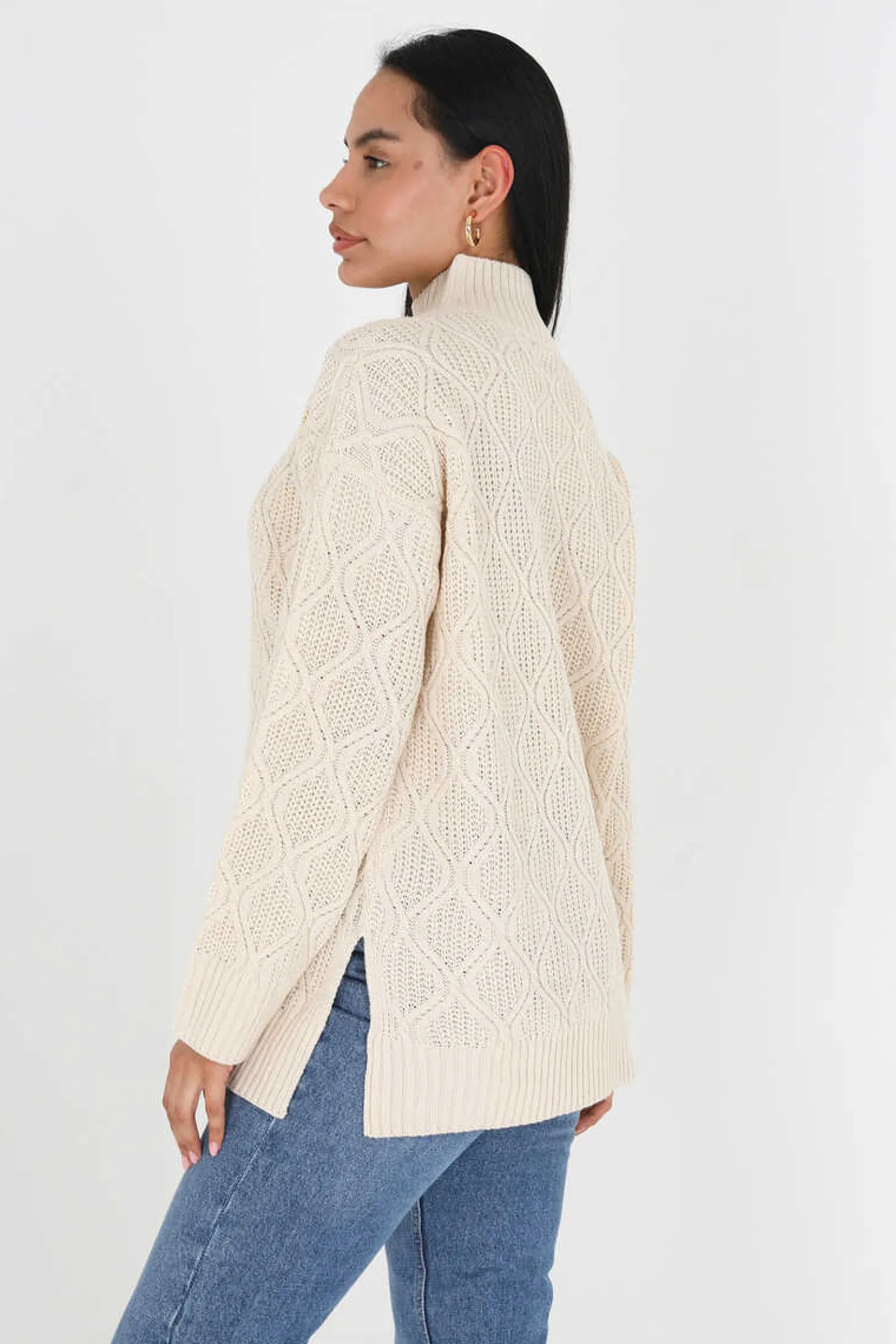 Camisola Com Oitos E Gola Alta