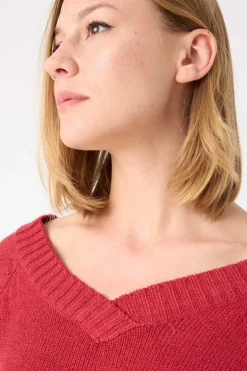 Camisola De Decote Em Bico