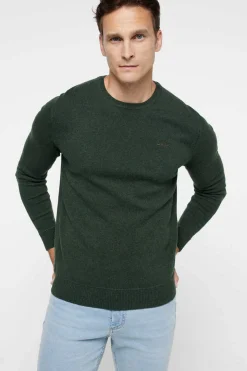 Camisola De Gola Redonda Com Bordado Essential