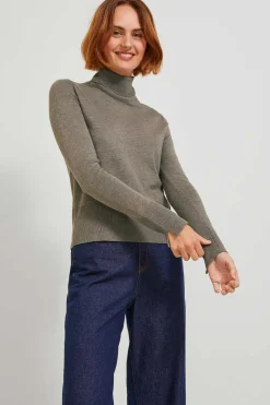 Camisola De Malha Com Gola Dobrada