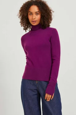 Camisola De Malha Com Gola Dobrada