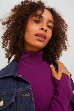 Camisola De Malha Com Gola Dobrada