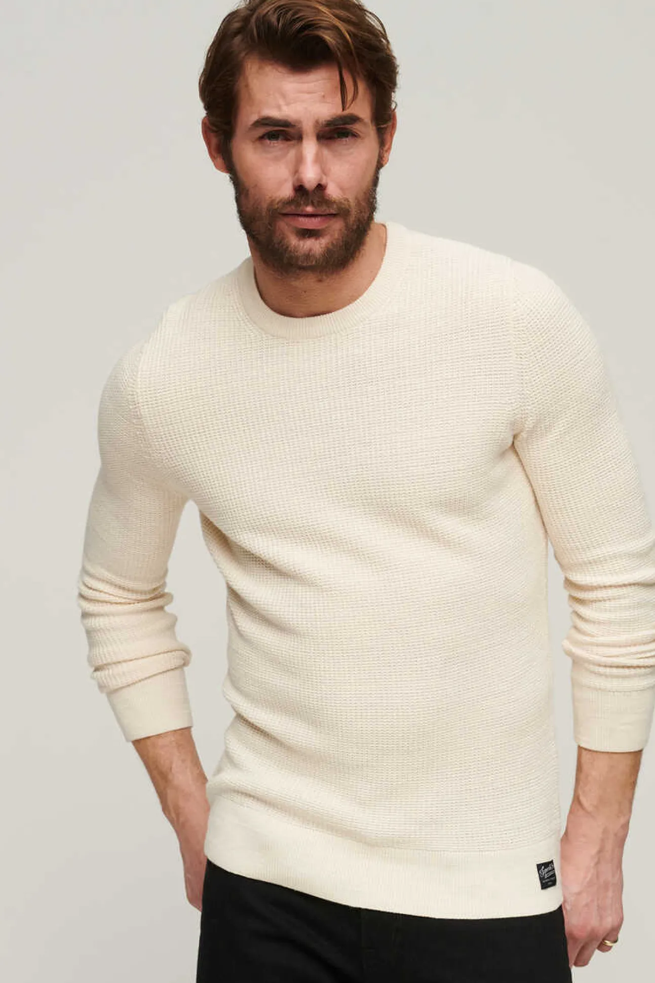 Camisola De Malha De Gola Redonda E Textura