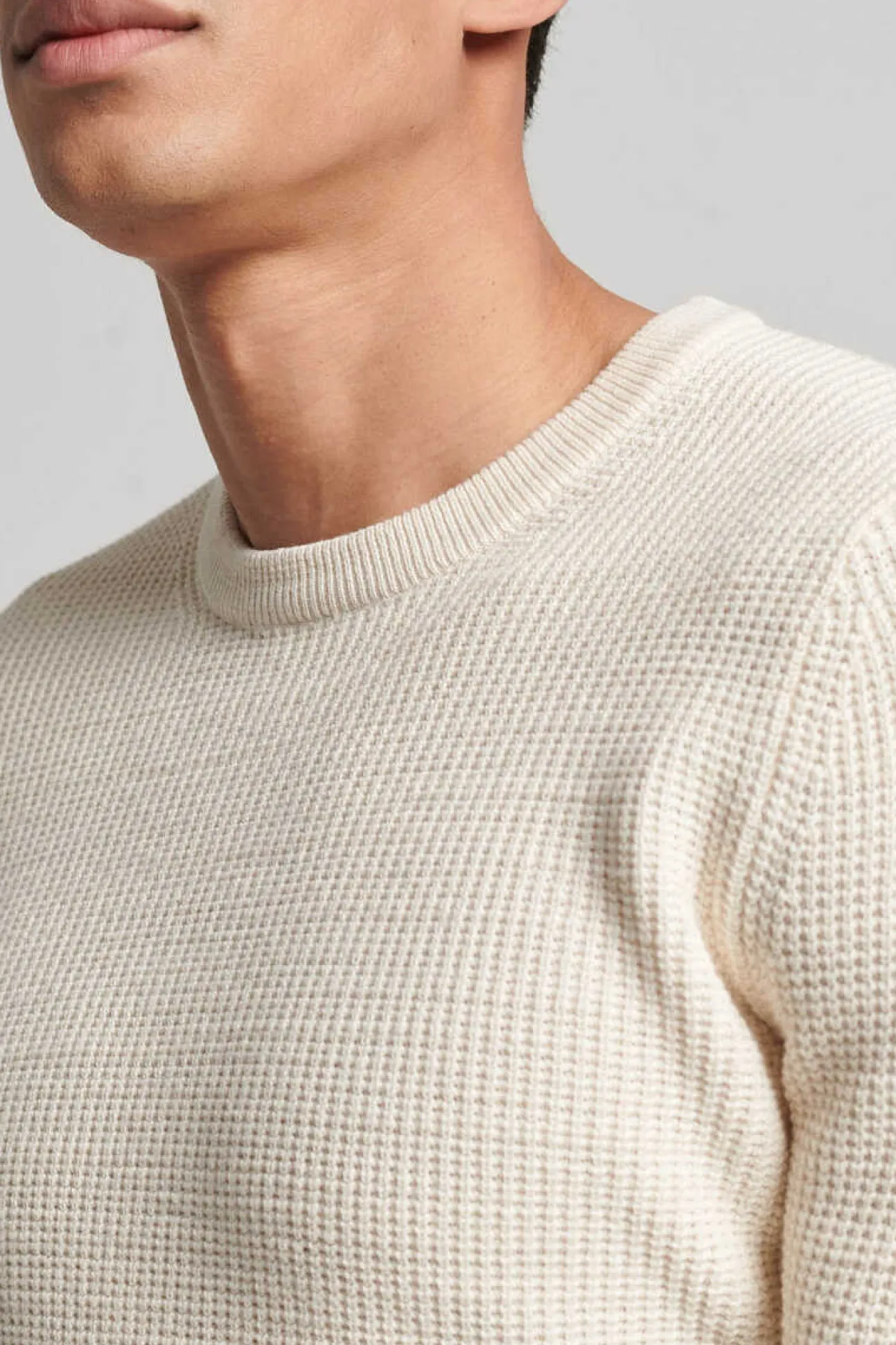 Camisola De Malha De Gola Redonda E Textura