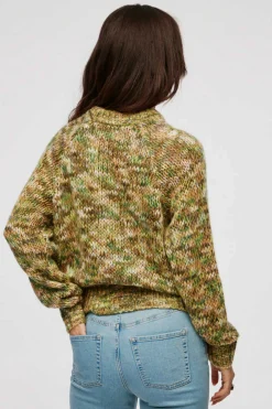 Camisola De Malha Multicolor De Gola Redonda