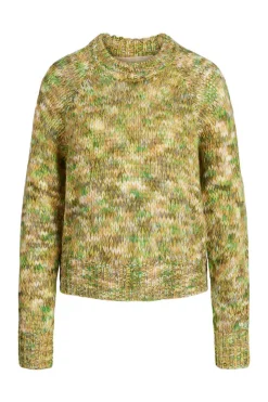 Camisola De Malha Multicolor De Gola Redonda