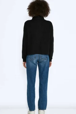 Camisola De Malha Oversize De Gola Alta