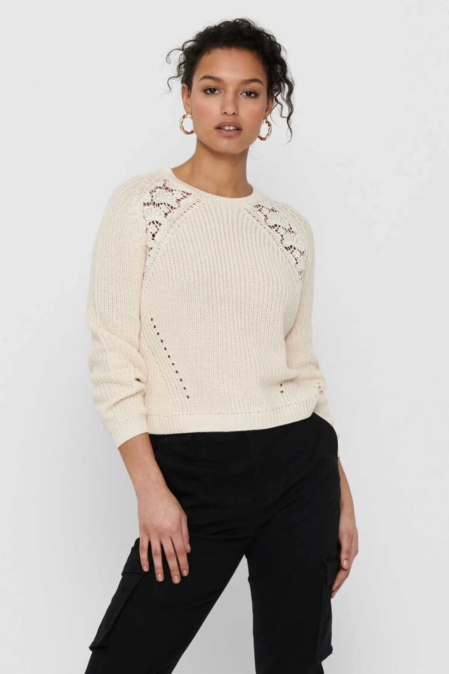 Camisola De Manga Comprida De Gola Redonda