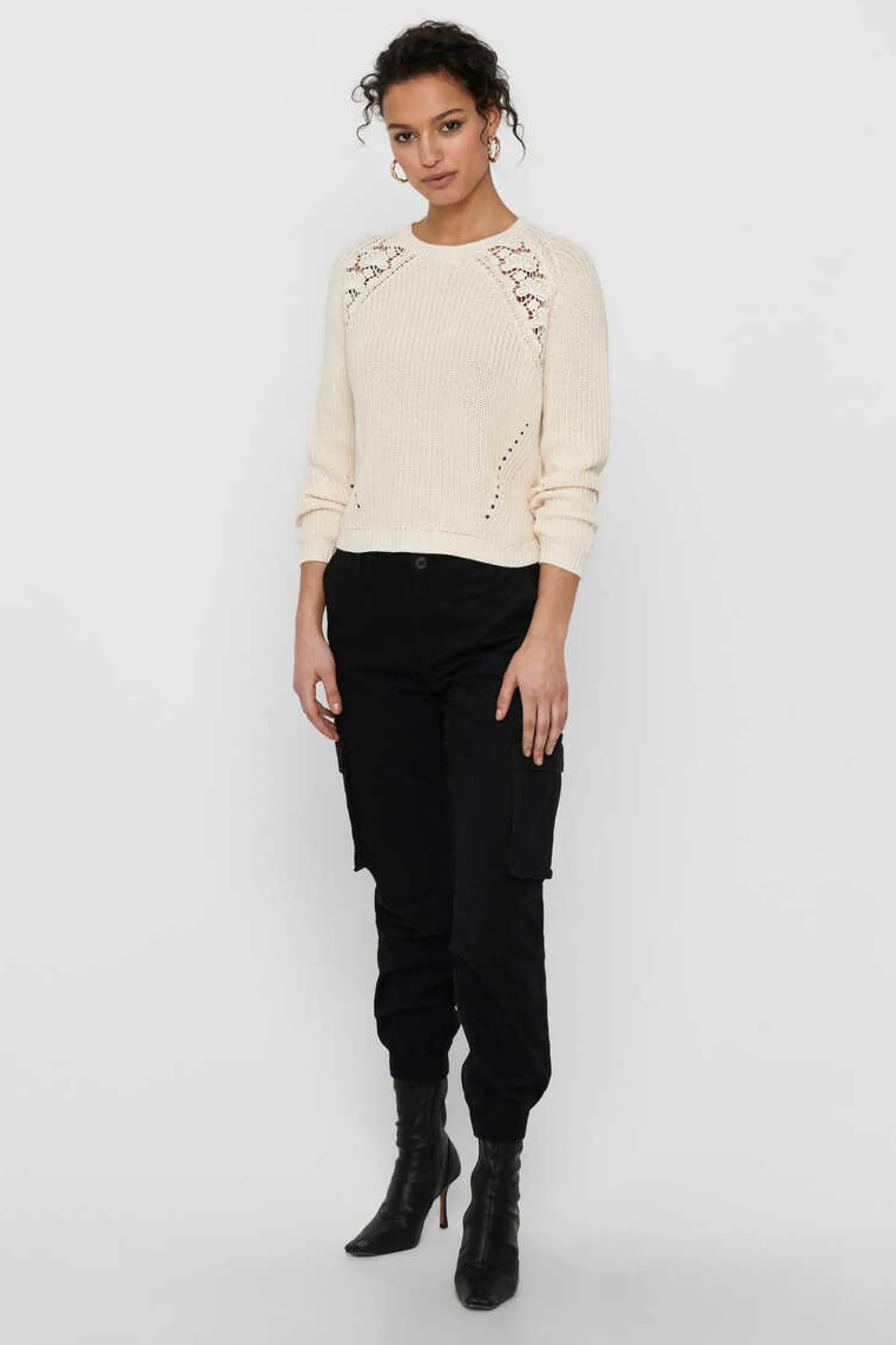 Camisola De Manga Comprida De Gola Redonda