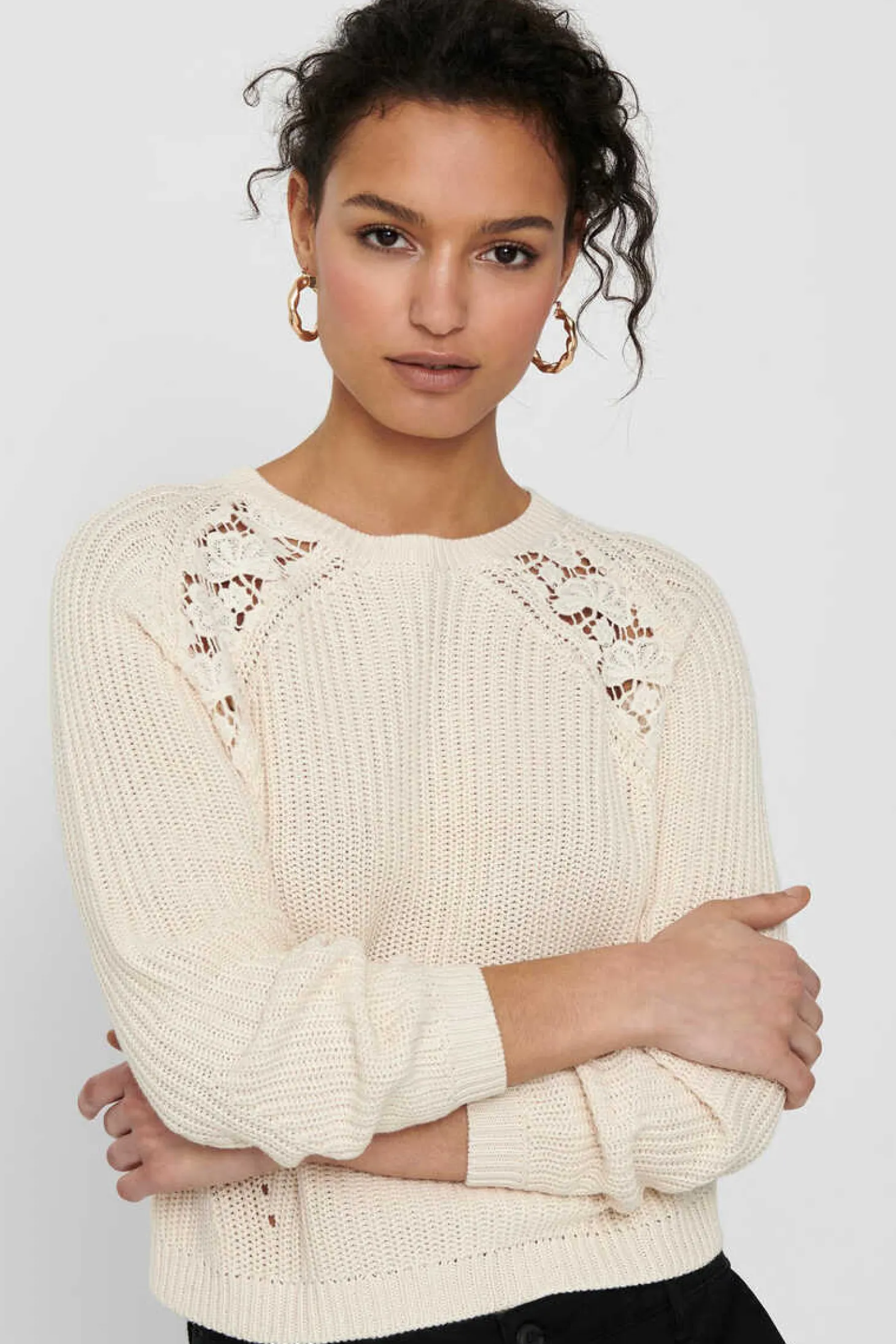 Camisola De Manga Comprida De Gola Redonda