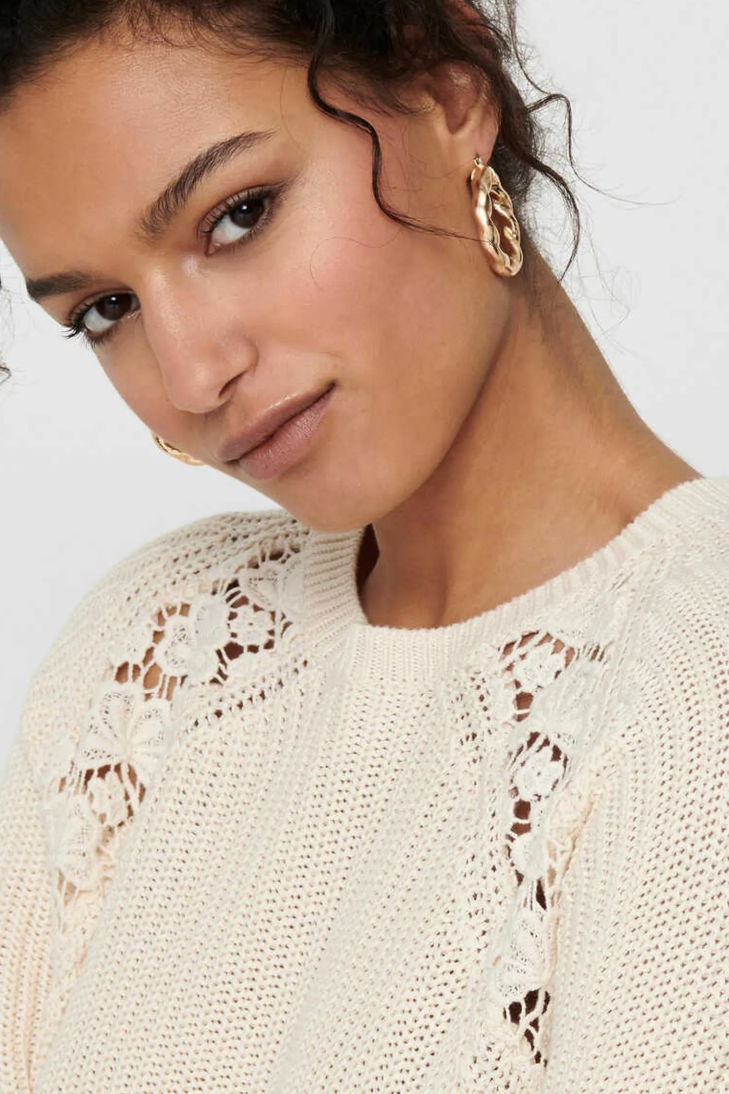 Camisola De Manga Comprida De Gola Redonda