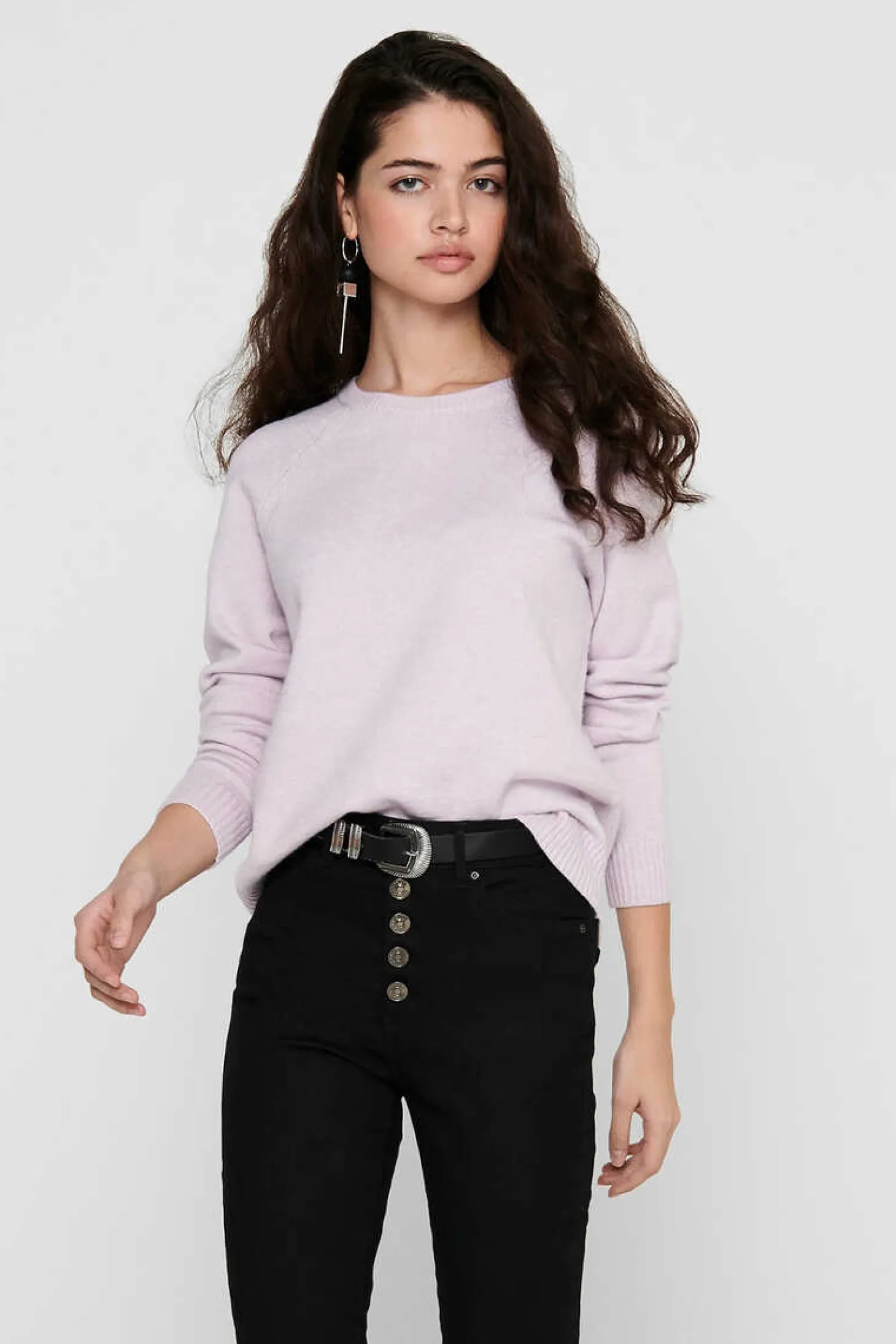 Camisola De Manga Comprida E Gola Redonda