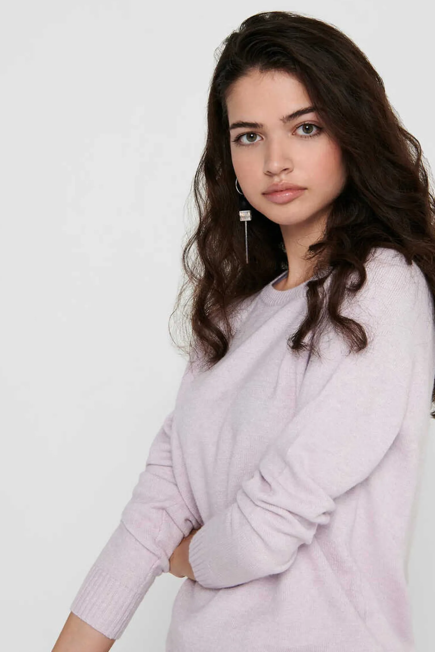 Camisola De Manga Comprida E Gola Redonda