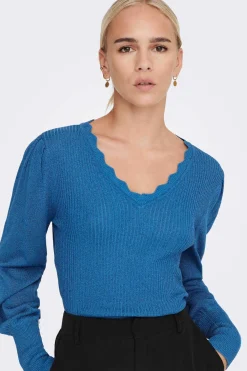 Camisola Em Bico Debruada