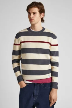 Camisola Estampada Riscas Bretas