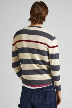 Camisola Estampada Riscas Bretas