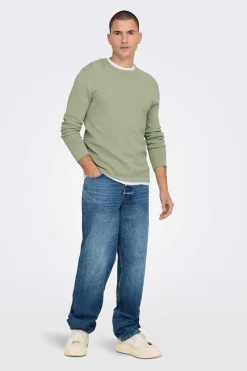 Camisola Malha Com Gola Redonda