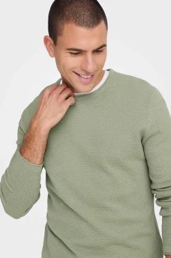 Camisola Malha Com Gola Redonda