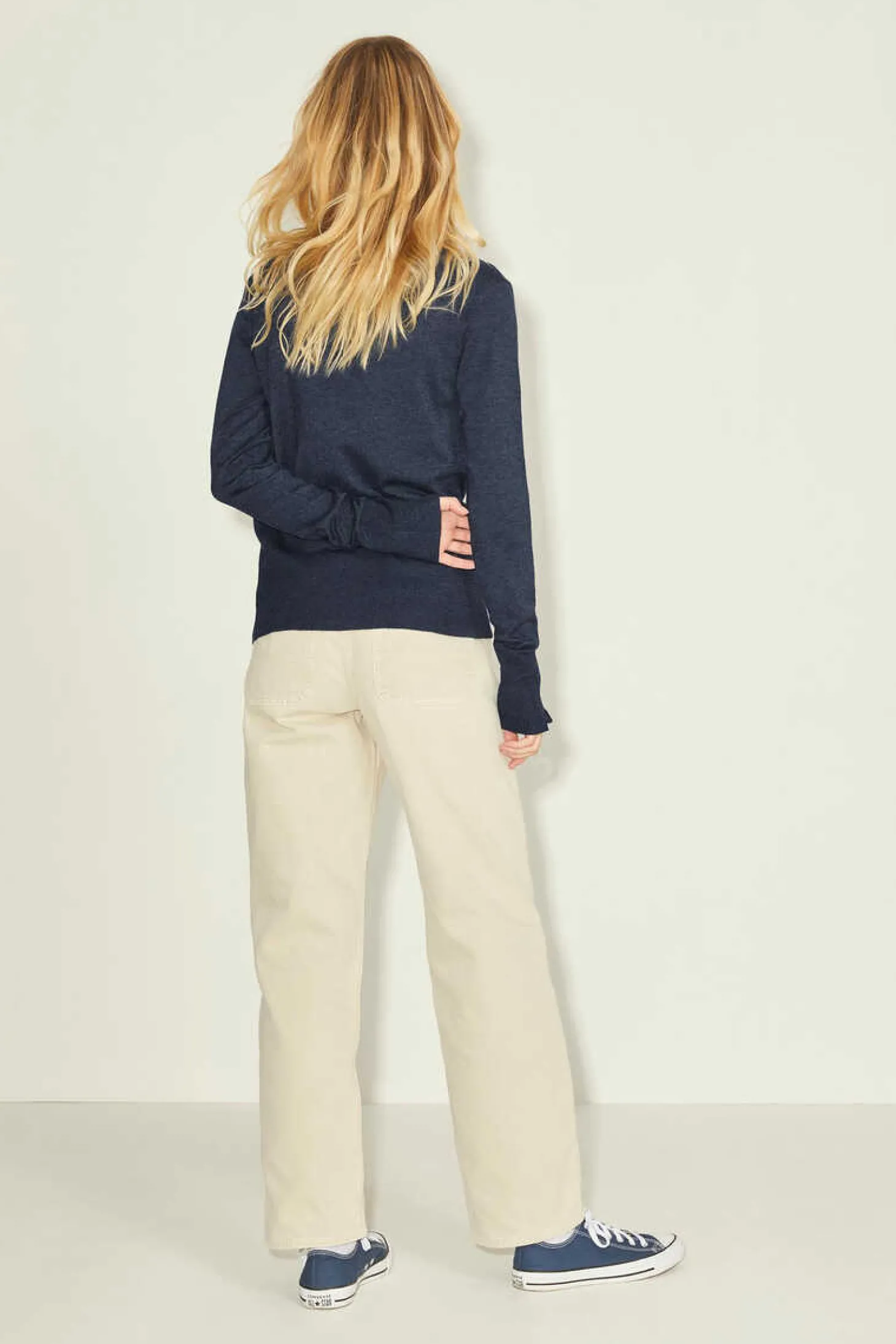 Camisola Malha Fina Decote Alto