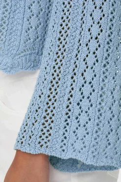 Camisola Malha Rendilhada Crop