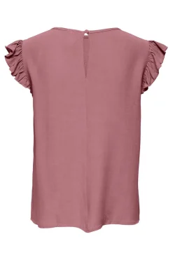 Camisola Manga Curta Folhos