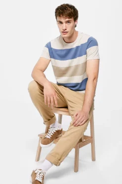 Camisola Manga Curtas Riscas