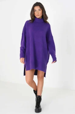 Camisola Oversize Com Gola Dobrada