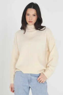 Camisola Oversize Com Gola Em Funil