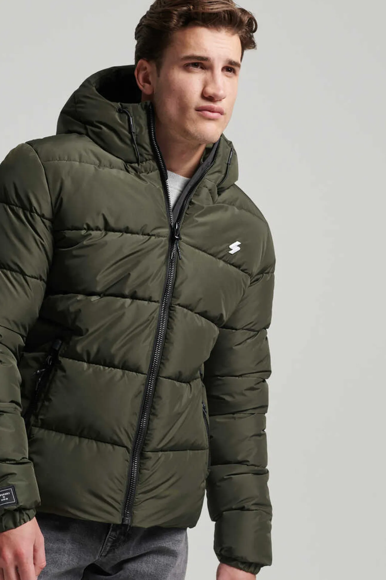 Casaco Acolchoado Com Capuz Sports