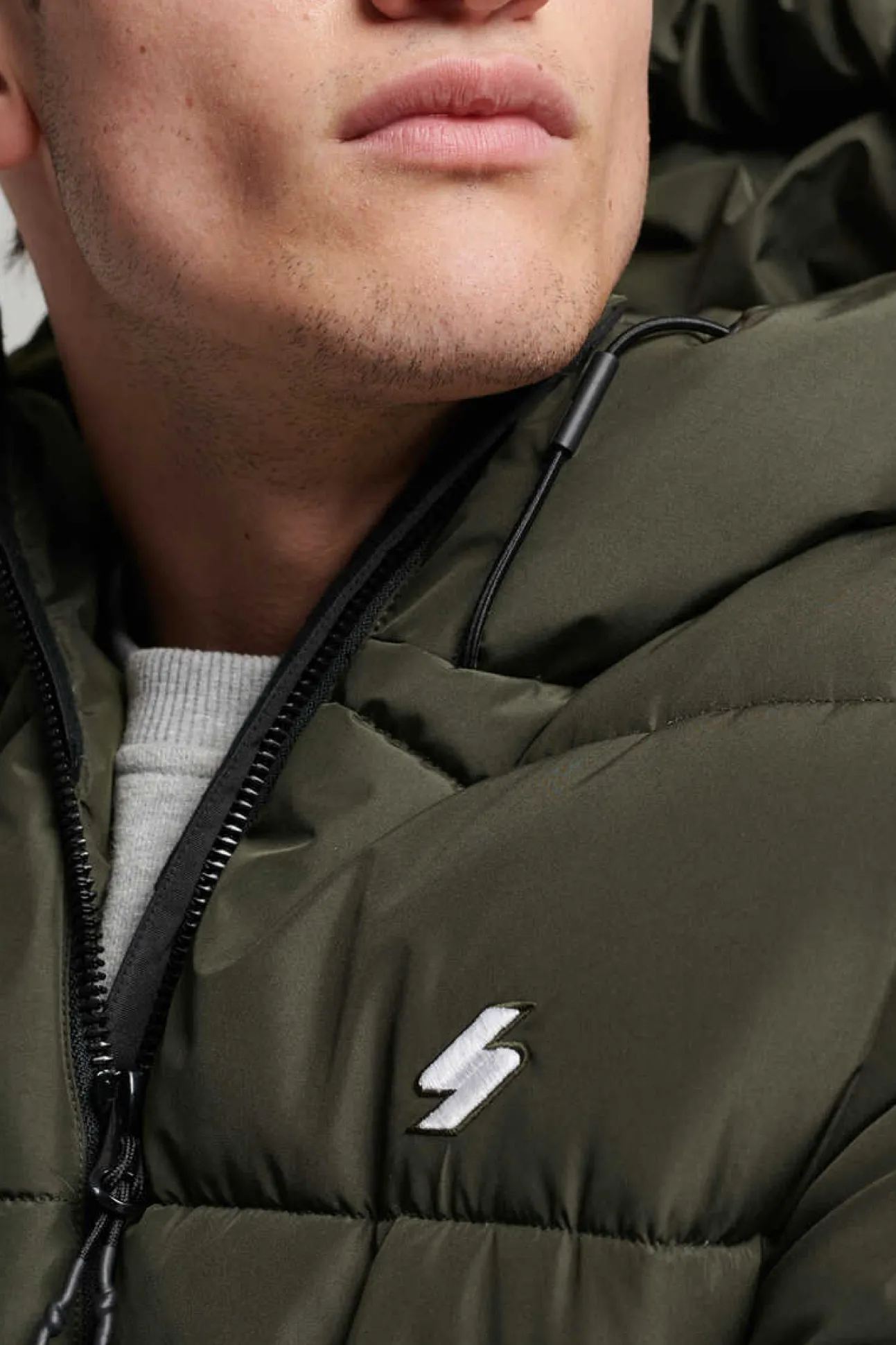 Casaco Acolchoado Com Capuz Sports