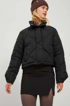 Casaco Acolchoado Com Corte De Mulher