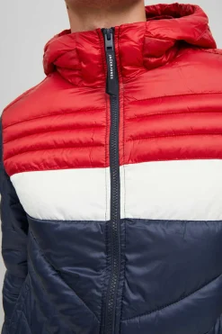 Casaco Acolchoado Tipo Puffer Com Capuz