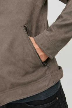 Casaco Biker Efeito Couro