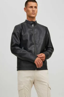 Casaco Biker Efeito Pele