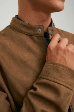 Casaco Biker Efeito Pele