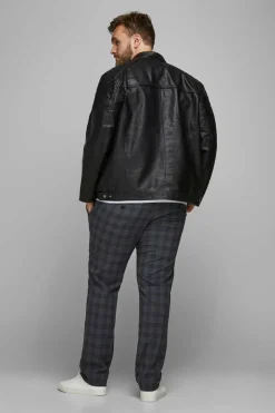 Casaco Biker Efeito Pele Plus