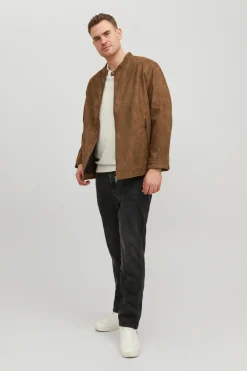 Casaco Biker Efeito Pele Plus