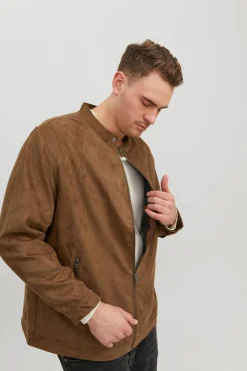 Casaco Biker Efeito Pele Plus