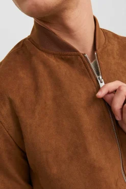 Casaco Bomber Efeito Pele