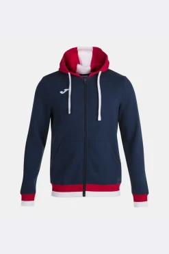 Casaco Com Capuz Confort Azul Vermelho