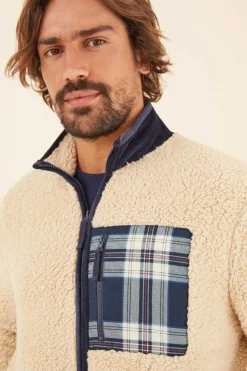 Casaco De La Com Bolso Para Homem